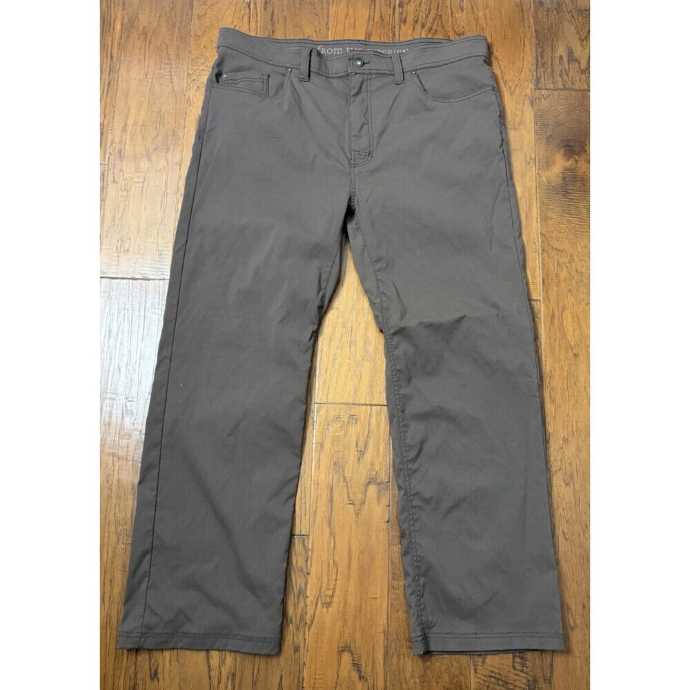 Prana Zion Pants Mens 40x30 Brown Relaxed Fit Nylon Stretch Hiking Outdoors